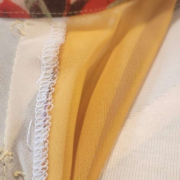 Asian Inspired Yellow Silk Overdress - Picture 7 of 16